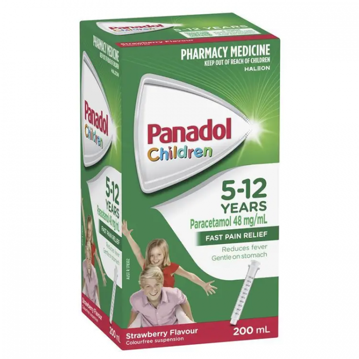DM Panadol感冒退烧药5-12岁草莓味200ml